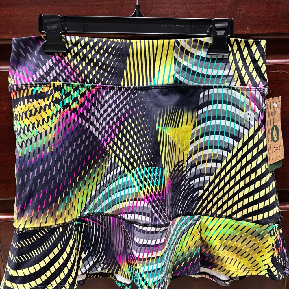 Donna Jo Women's Tennis Skirt with Geometric Pattern